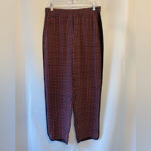Club Monaco Women's 100% Silk Pants Size 4 Pull On Geometric Print Old Money